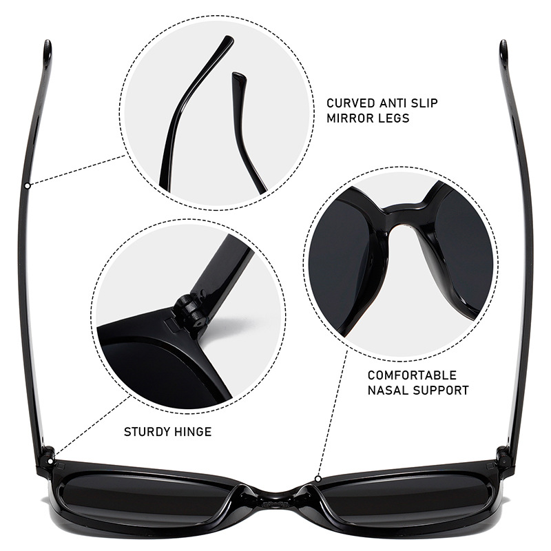 Sleek New Three-Point Square TikTok Viral Influencer Style Sunglasses WGSG1909