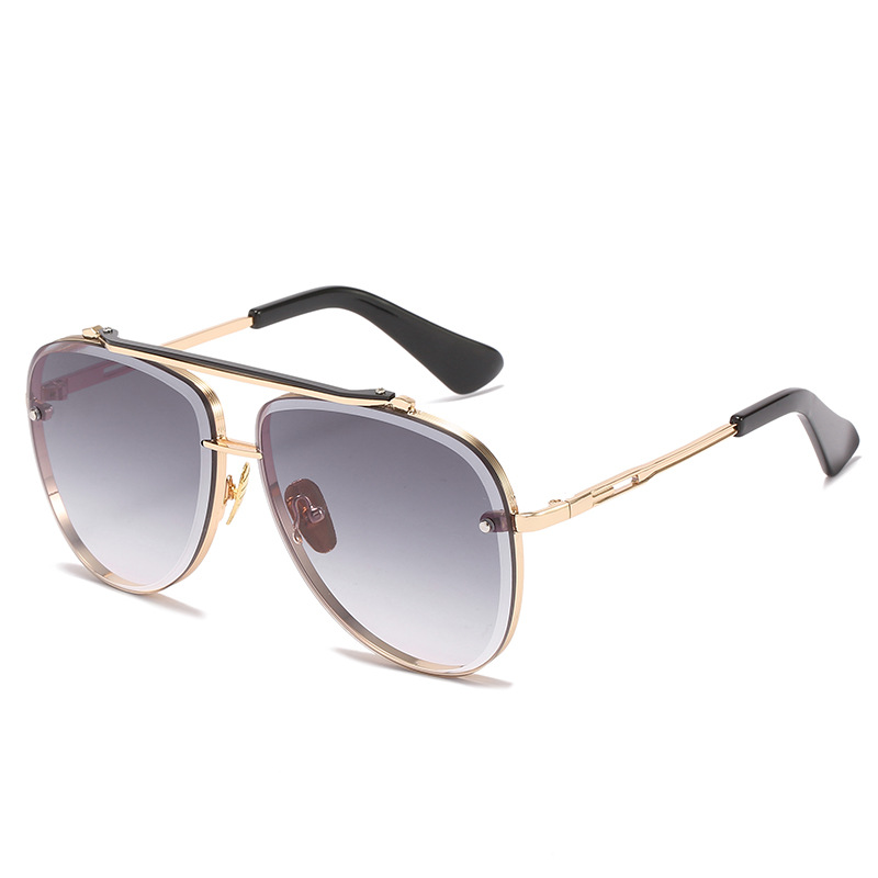 Double-Bridge Aviator Sunglasses with UV400 Protection WGSG1912