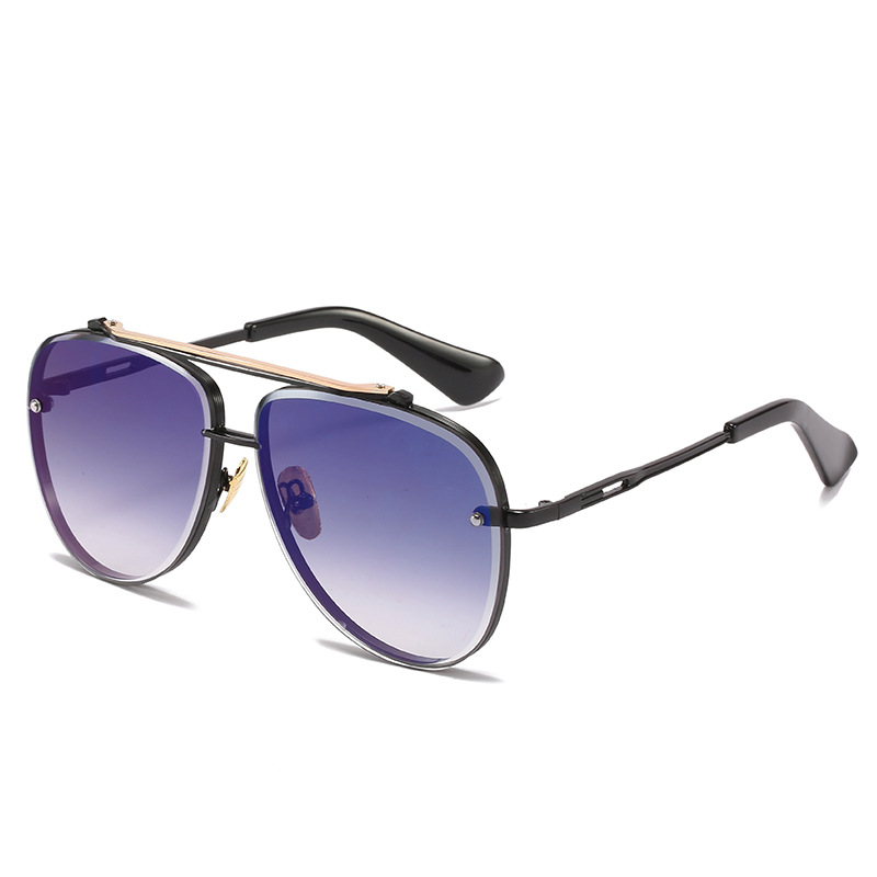 Double-Bridge Aviator Sunglasses with UV400 Protection WGSG1912