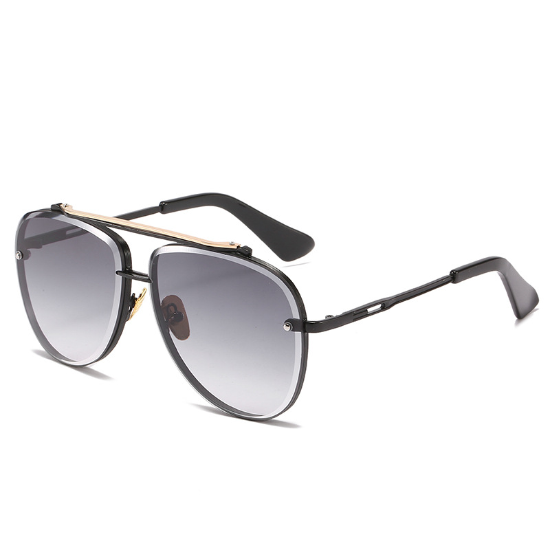 Double-Bridge Aviator Sunglasses with UV400 Protection WGSG1912