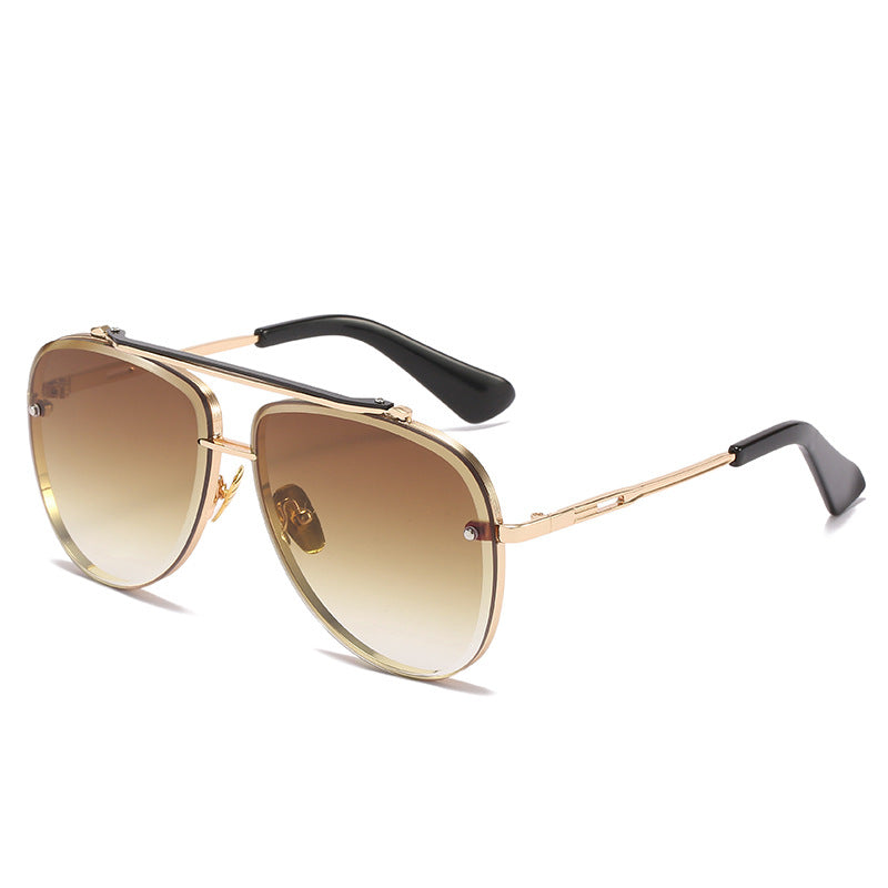 Double-Bridge Aviator Sunglasses with UV400 Protection WGSG1912