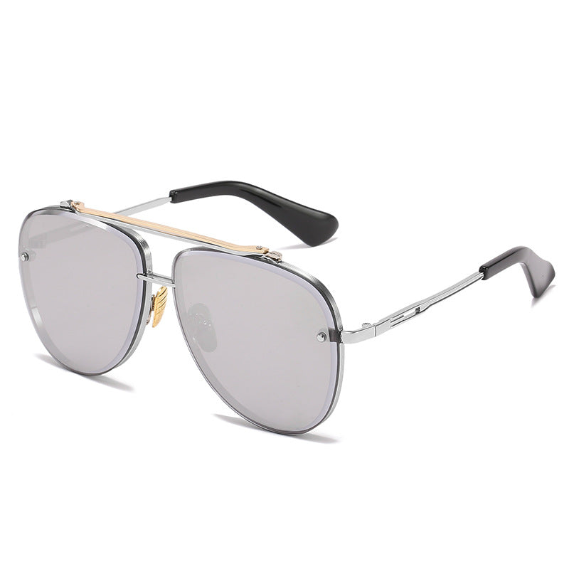 Double-Bridge Aviator Sunglasses with UV400 Protection WGSG1912