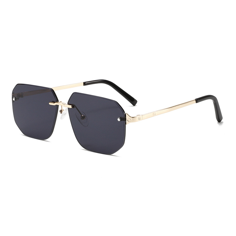 UV400 Rimless Geometric Metal TikTok-Viral Sunglasses WGSG2283