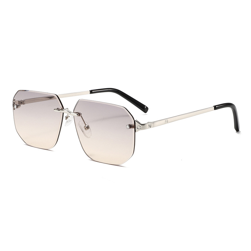 UV400 Rimless Geometric Metal TikTok-Viral Sunglasses WGSG2283