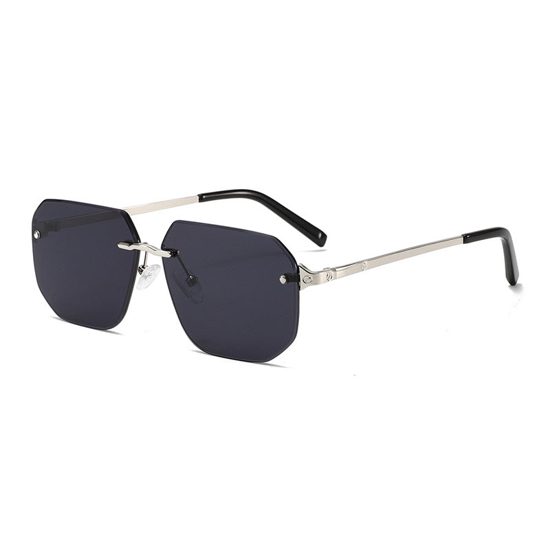UV400 Rimless Geometric Metal TikTok-Viral Sunglasses WGSG2283