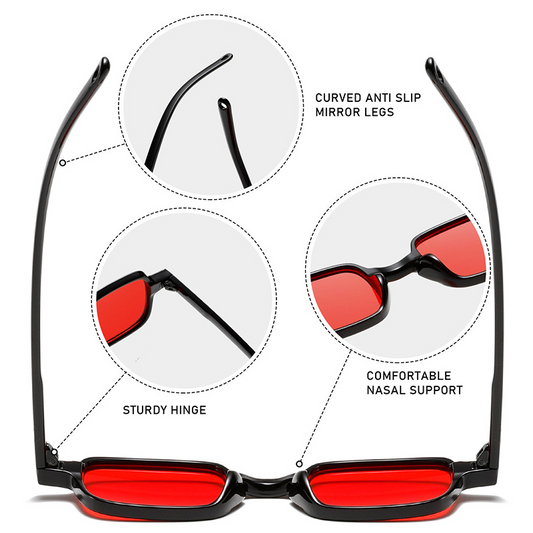 Retro-Chic Narrow Face Petite Square UV400 Protection Sunglasses WGSG3154 (21g)