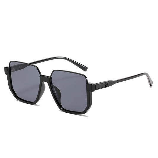 Hybrid Metal-Acetate Fashion Semi-Rimless UV-Protection Oversized Sunglasses WGSG3220 (28g)