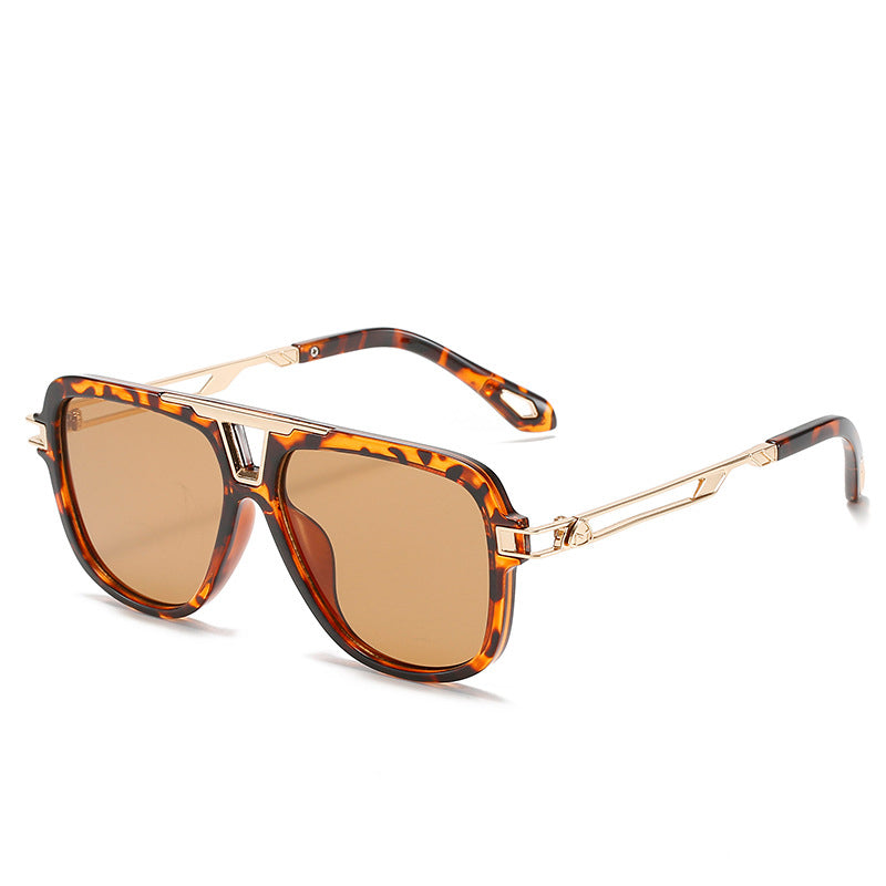 UV-Protective Chunky Square-Frame Wayfarer Sunglasses in PC-Metal Blend WGSG3257 (34g)