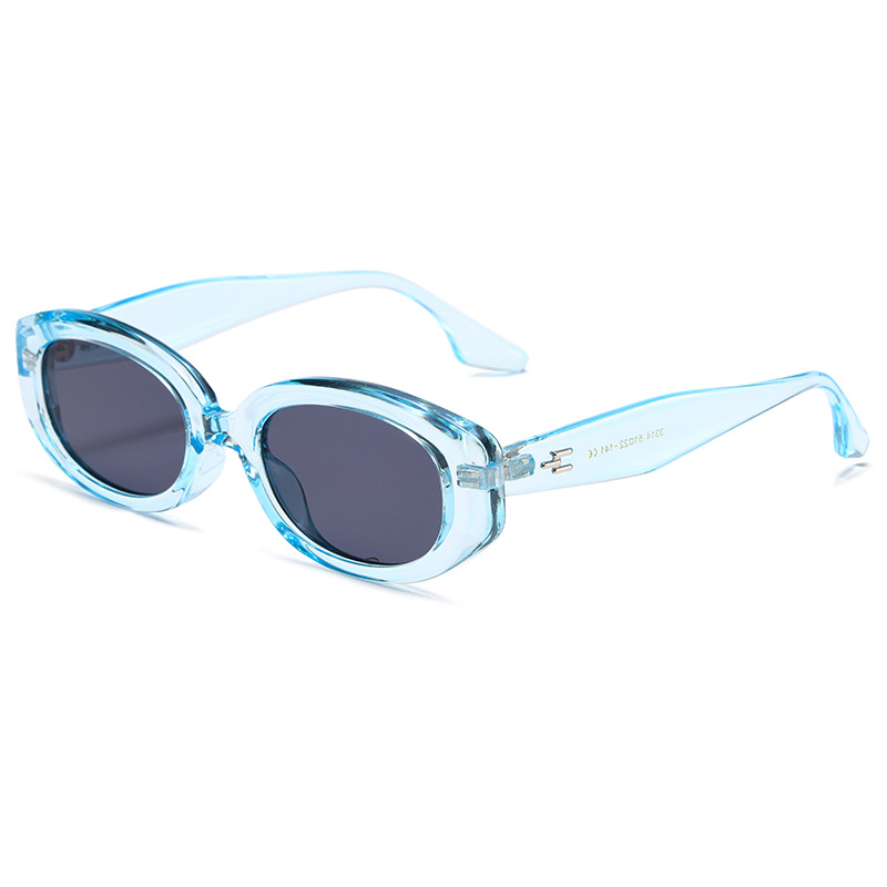 Oval PC Small-Frame Cat-Eye Retro UV400 Sunglasses WGSG3314