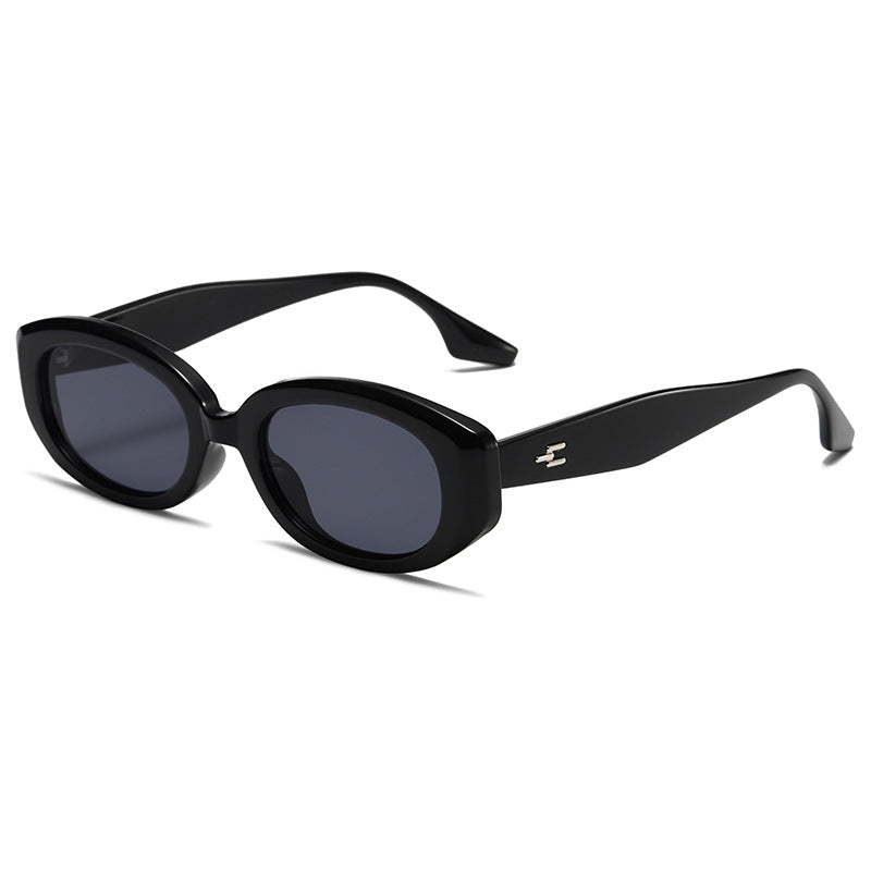 Oval PC Small-Frame Cat-Eye Retro UV400 Sunglasses WGSG3314