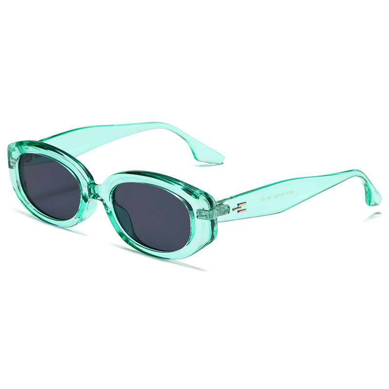 Oval PC Small-Frame Cat-Eye Retro UV400 Sunglasses WGSG3314