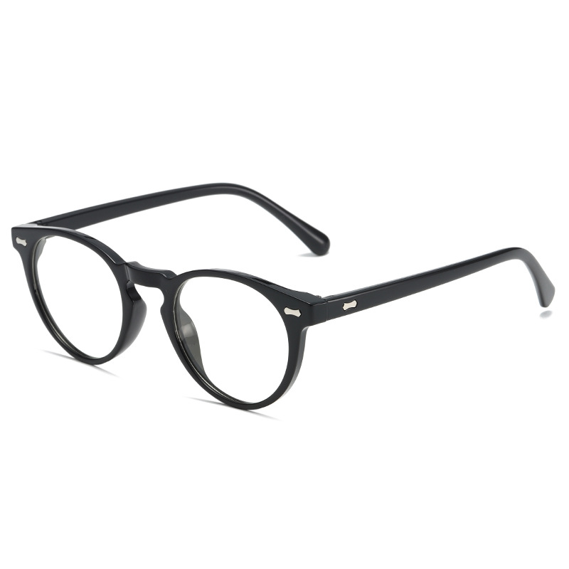 Retro Round-Frame Metal Polarised Blue-Light-Filtering Sunglasses WGSG3331
