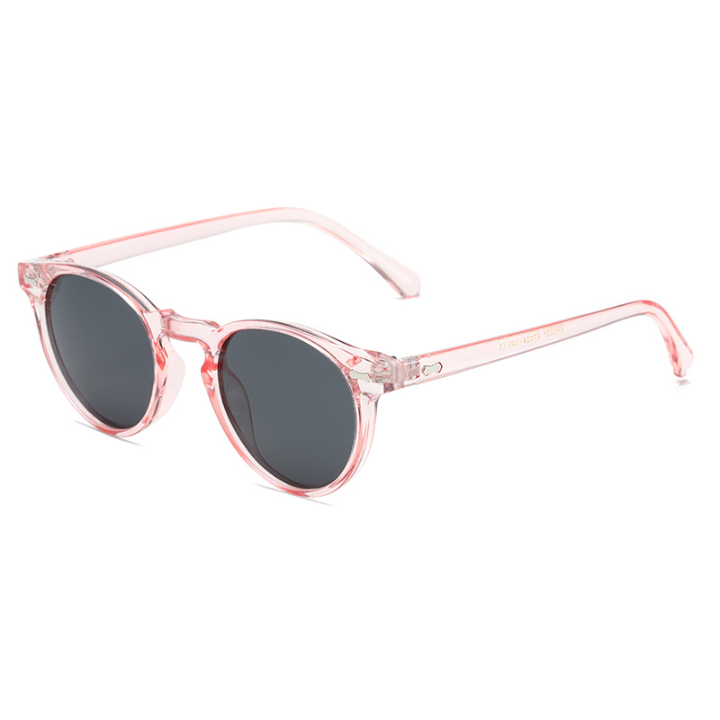 Retro Round-Frame Metal Polarised Blue-Light-Filtering Sunglasses WGSG3331