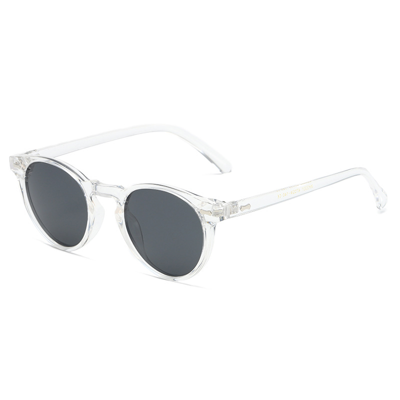 Retro Round-Frame Metal Polarised Blue-Light-Filtering Sunglasses WGSG3331