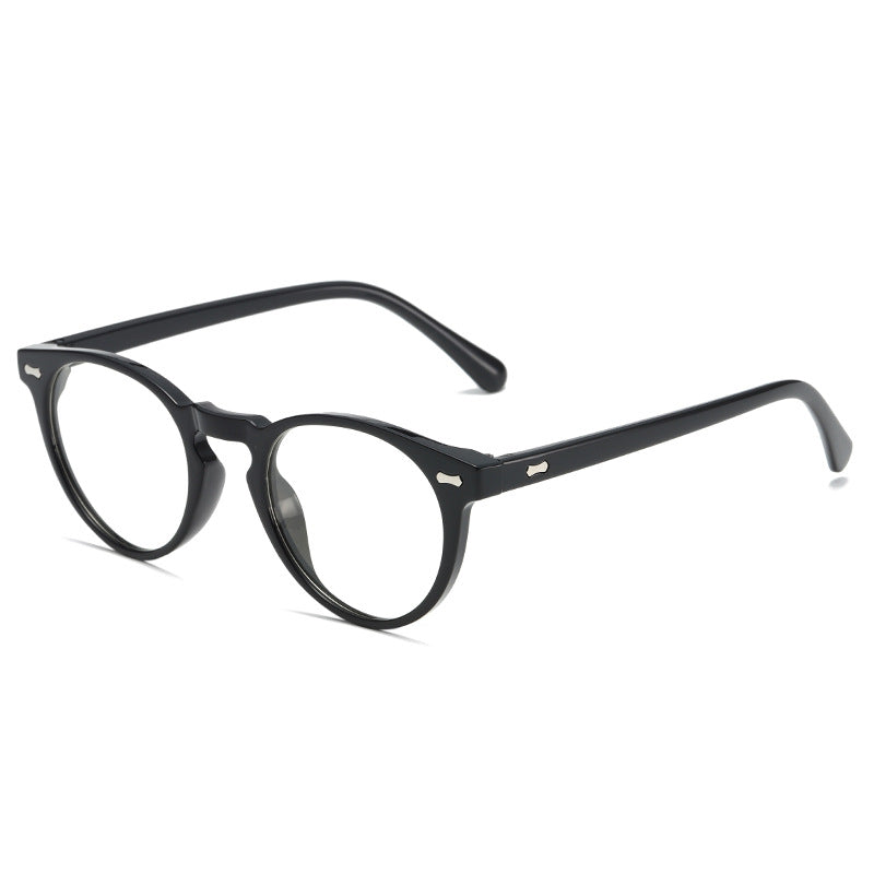 Retro Round-Frame Metal Polarised Blue-Light-Filtering Sunglasses WGSG3331