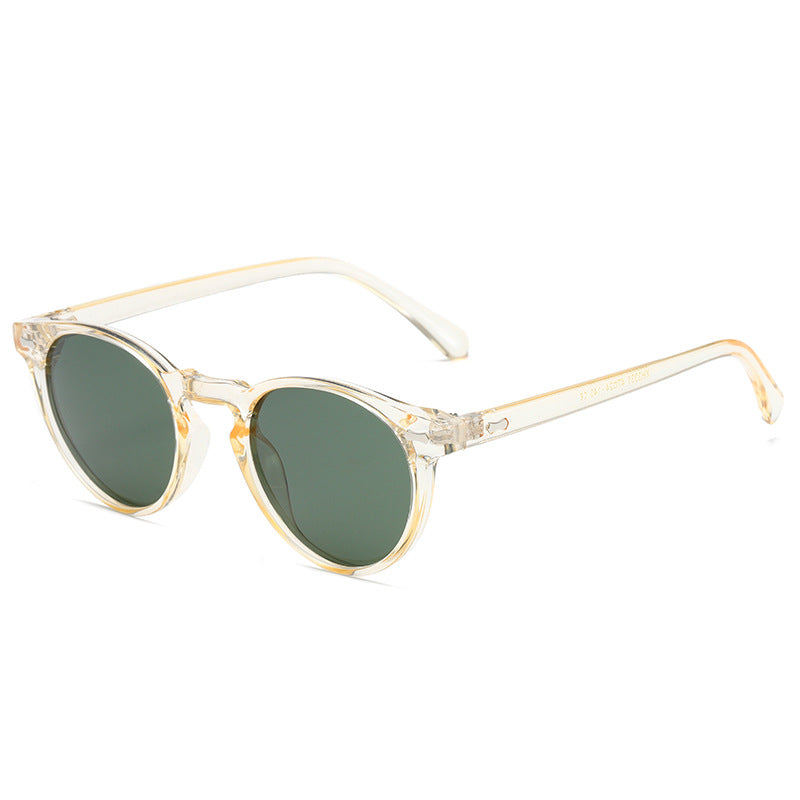 Retro Round-Frame Metal Polarised Blue-Light-Filtering Sunglasses WGSG3331