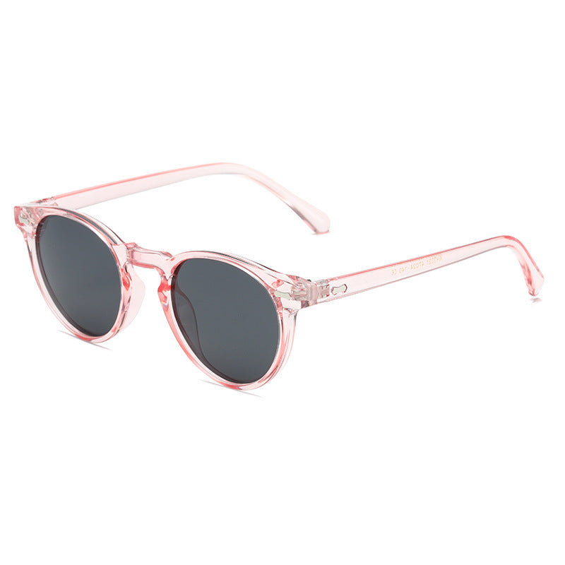 Retro Round-Frame Metal Polarised Blue-Light-Filtering Sunglasses WGSG3331