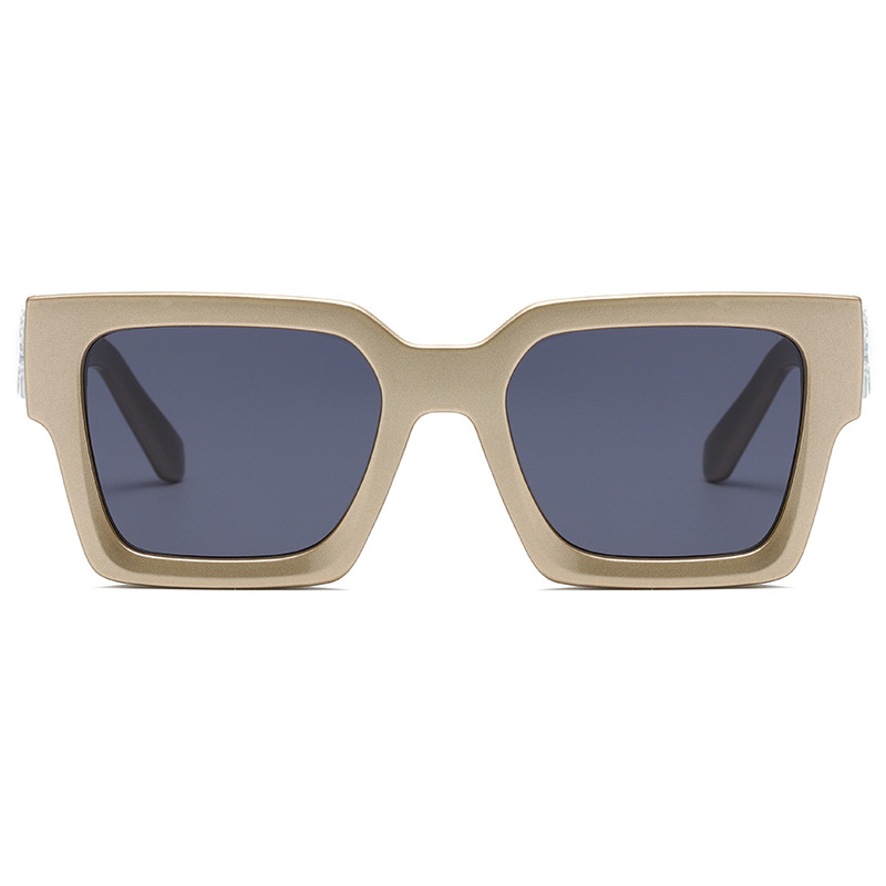 Square Vintage & Fashionable Snowflake-Style Heavy-Weight Unisex Sunglasses WGSG3337 28g