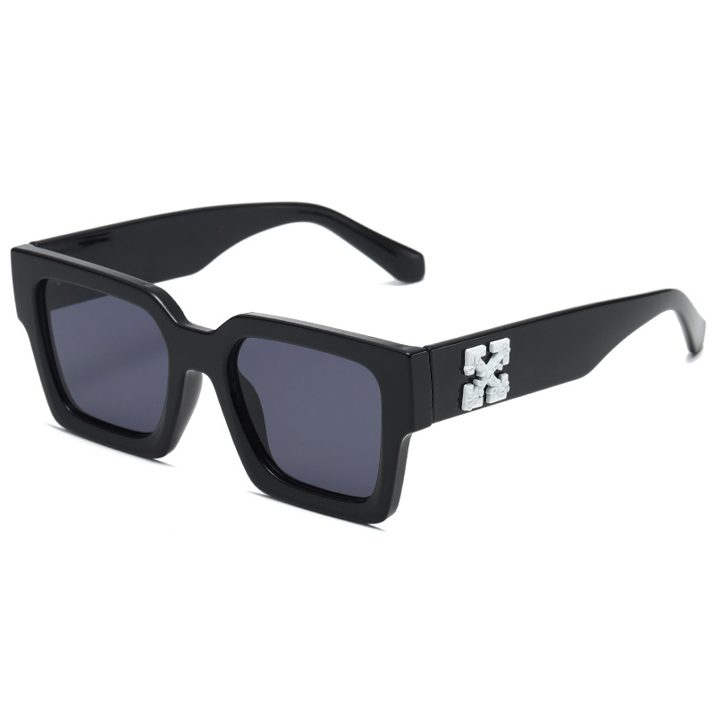 Square Vintage & Fashionable Snowflake-Style Heavy-Weight Unisex Sunglasses WGSG3337 28g