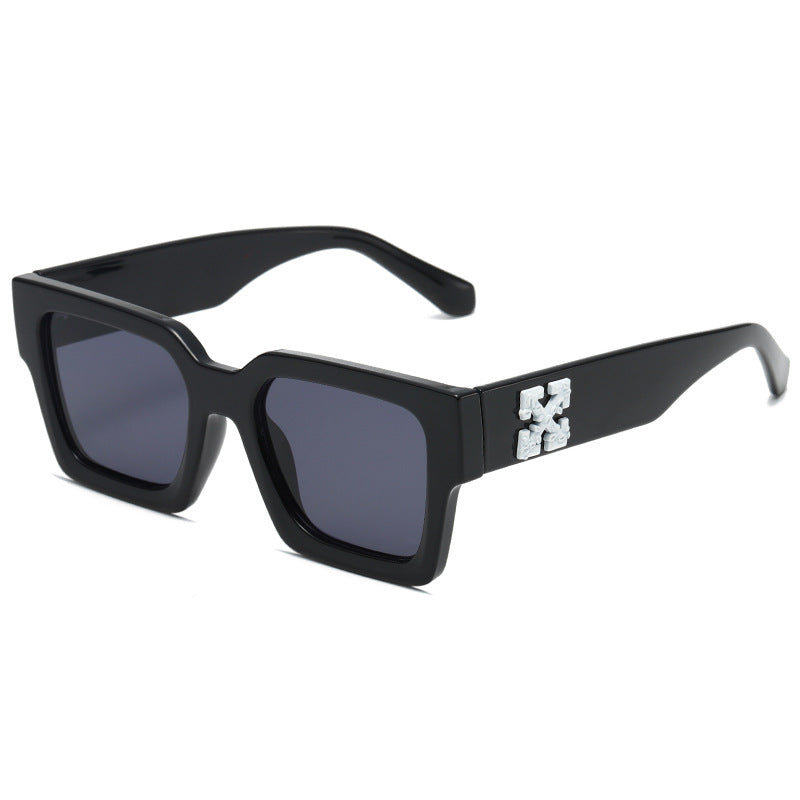 Square Vintage & Fashionable Snowflake-Style Heavy-Weight Unisex Sunglasses WGSG3337 28g