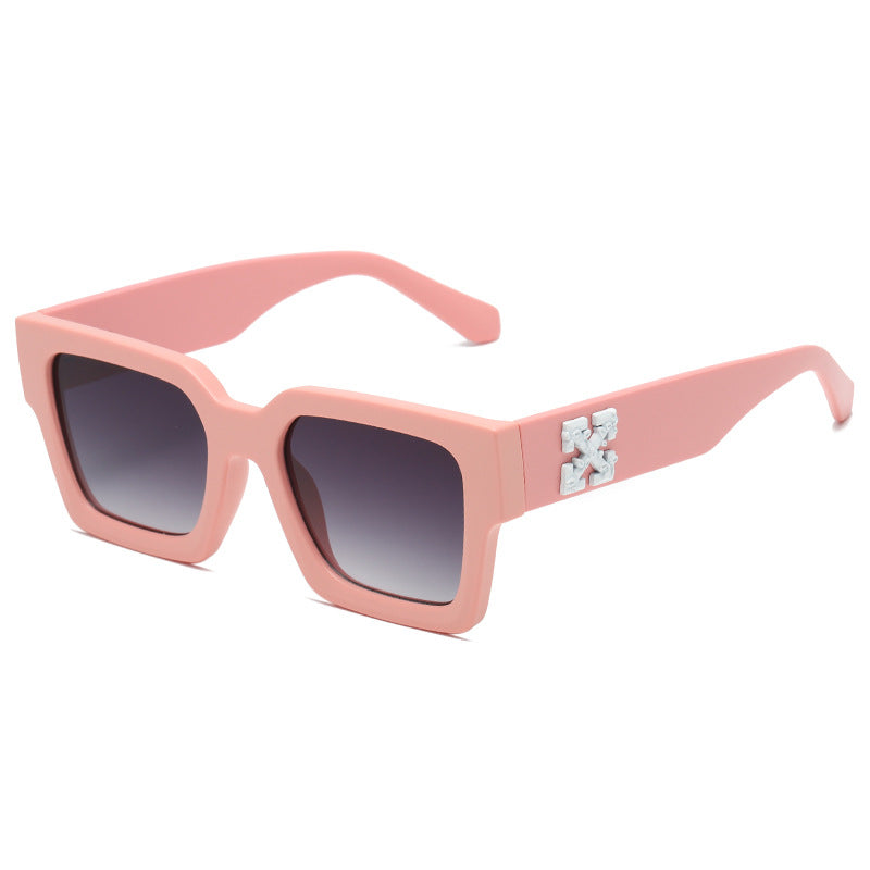 Square Vintage & Fashionable Snowflake-Style Heavy-Weight Unisex Sunglasses WGSG3337 28g
