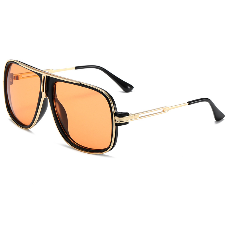 Fashionable Oversized Metal Aviator Sunglasses WGSG3338 38g