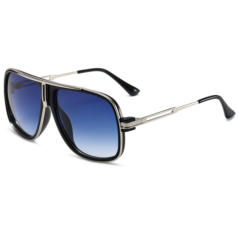 Fashionable Oversized Metal Aviator Sunglasses WGSG3338 38g