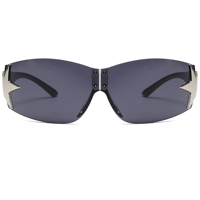 Pentagram Split Rimless UV Protection Sun-Shading Sunglasses WGSG3354 39g