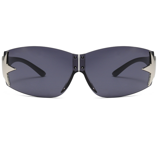 Pentagram Split Rimless UV Protection Sun-Shading Sunglasses WGSG3354 39g