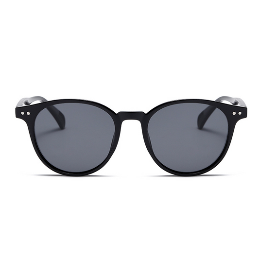 Polarised Round-Frame UV400 Super-light Sunglasses with Rice-Grain Rivet WGSG3408