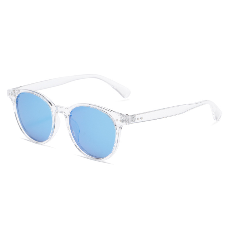 Polarised Round-Frame UV400 Super-light Sunglasses with Rice-Grain Rivet WGSG3408