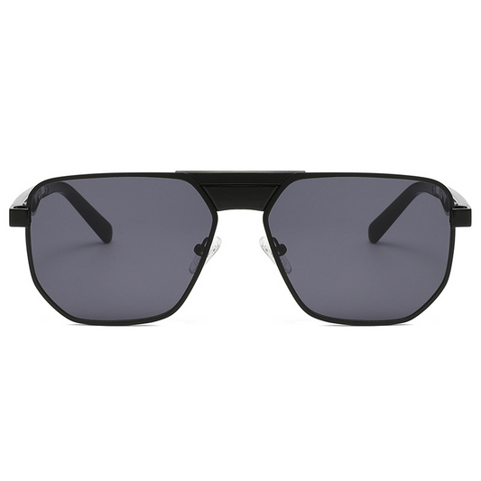 Vintage Double-Bridge Metal Aviator Sunglasses - UV Protection, WGSG3411