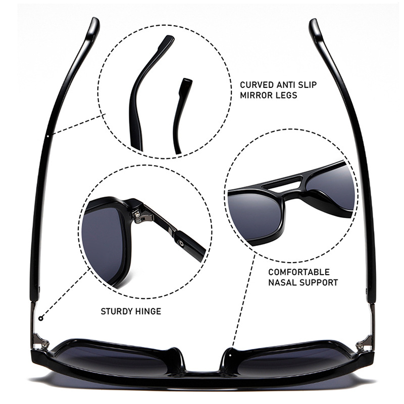 Fashion Double-Bar PC Sunglasses WGSG3427