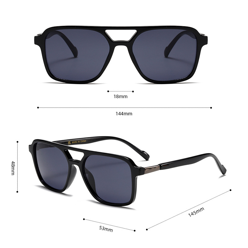Fashion Double-Bar PC Sunglasses WGSG3427