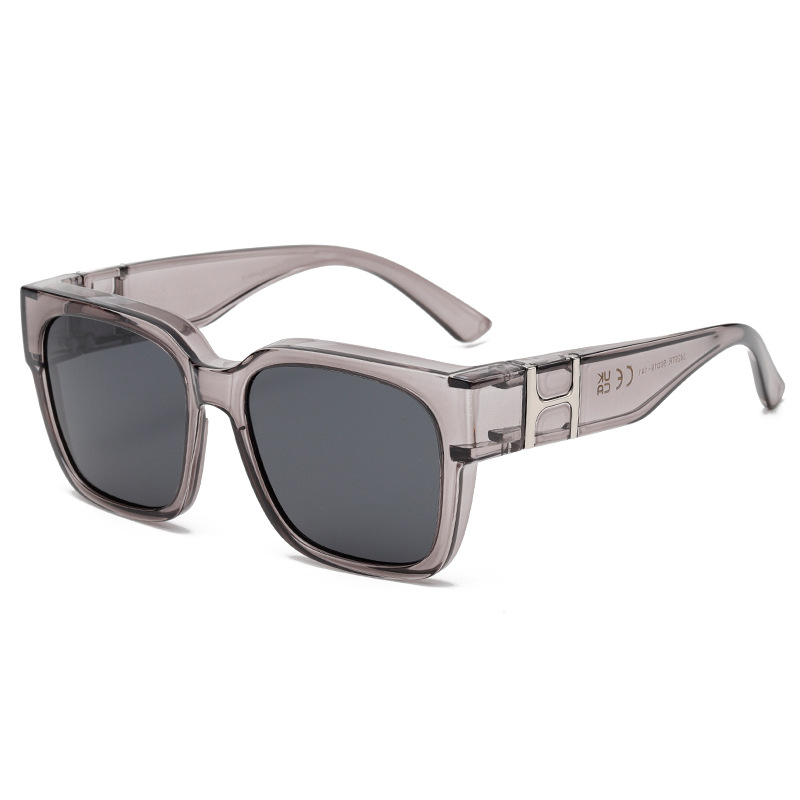 TR90 Polarised TAC Square-Frame Clip-On Sunglasses - UV Protection WGSG3429