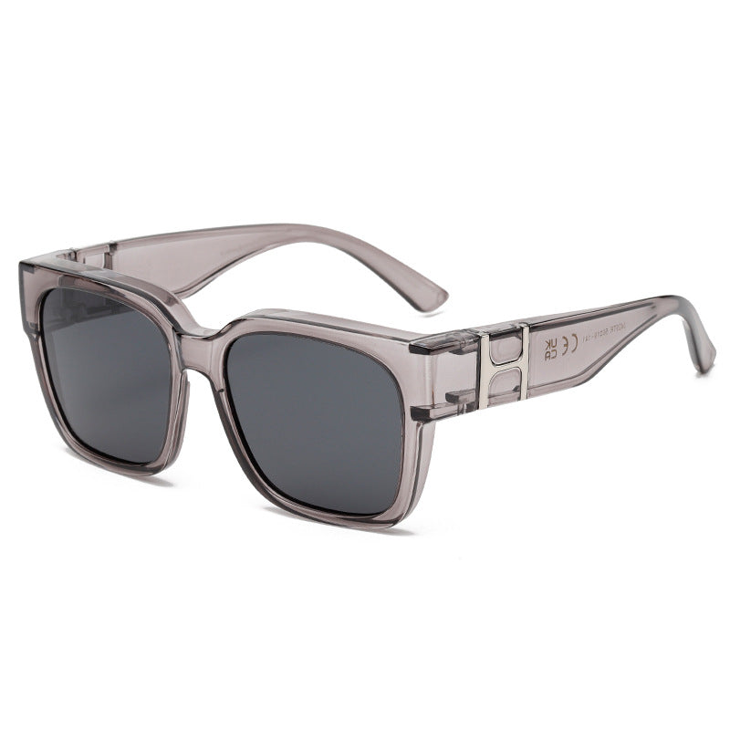 TR90 Polarised TAC Square-Frame Clip-On Sunglasses - UV Protection WGSG3429