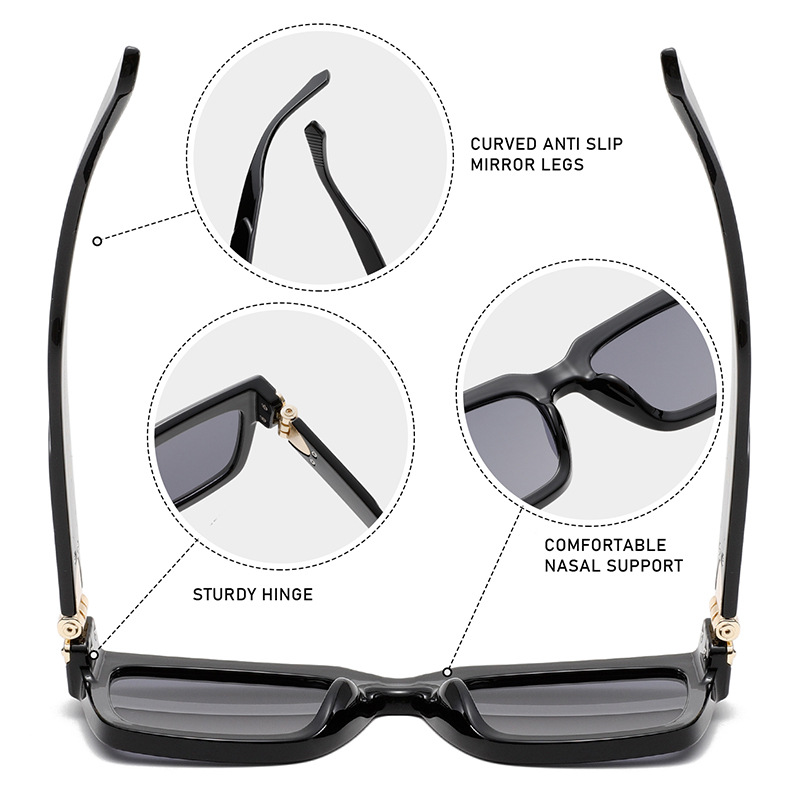 Retro-Chic Statement Square-Frame UV400 Sunglasses WGSG3490
