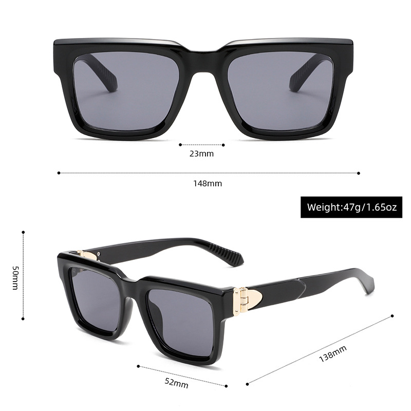 Retro-Chic Statement Square-Frame UV400 Sunglasses WGSG3490
