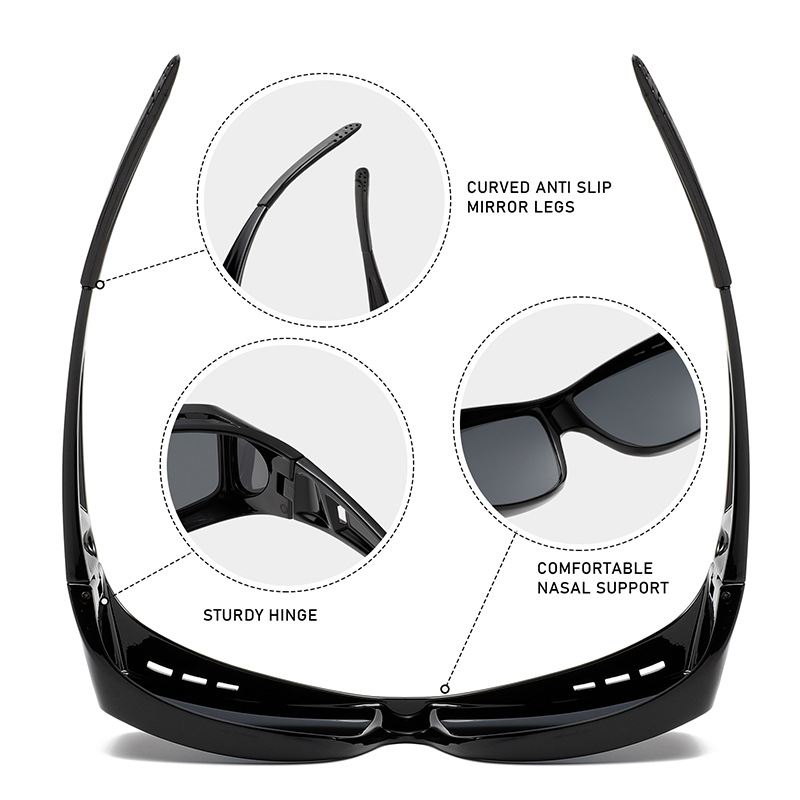 Polarised Cycling Clip-On UV-Night Vision Sport Sunglasses WGSG3491