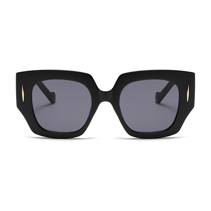 Fashion PC&Metal-Framed Oversized UV400 Sunglasses WGSG3496 47g