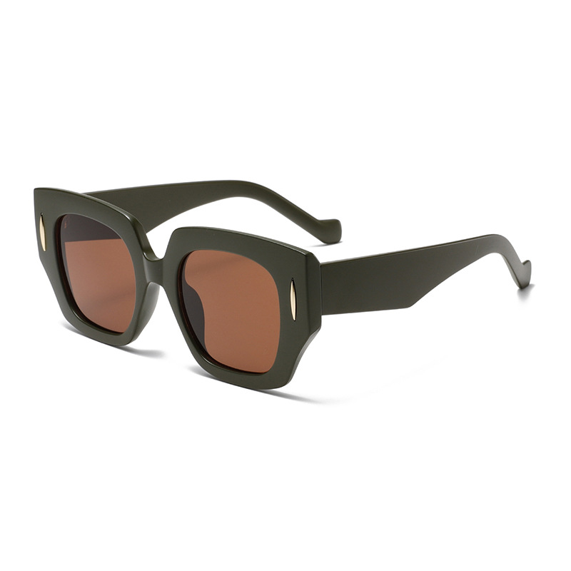 Fashion PC&Metal-Framed Oversized UV400 Sunglasses WGSG3496 47g