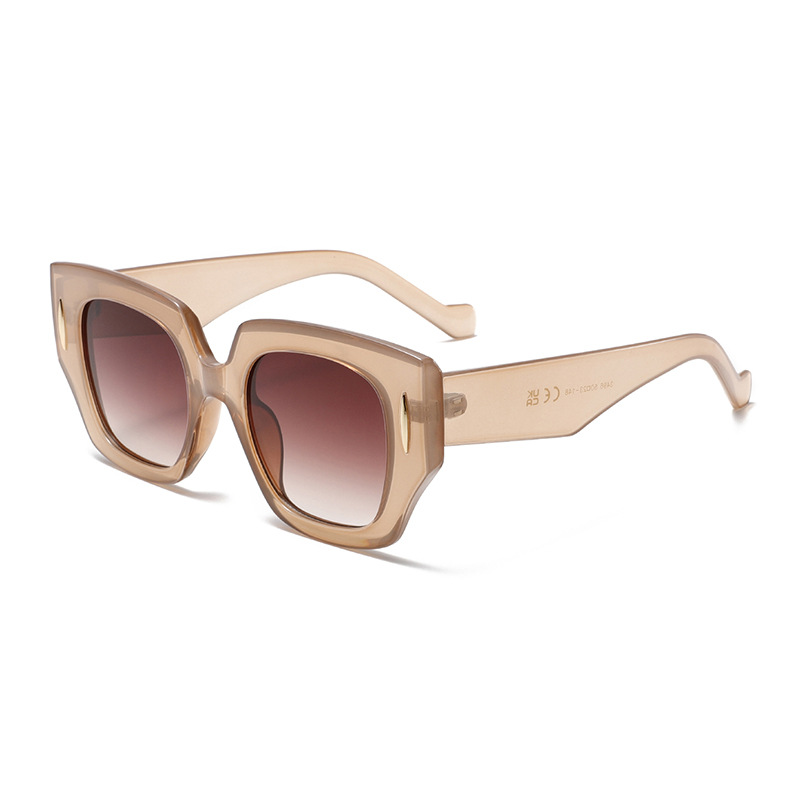 Fashion PC&Metal-Framed Oversized UV400 Sunglasses WGSG3496 47g