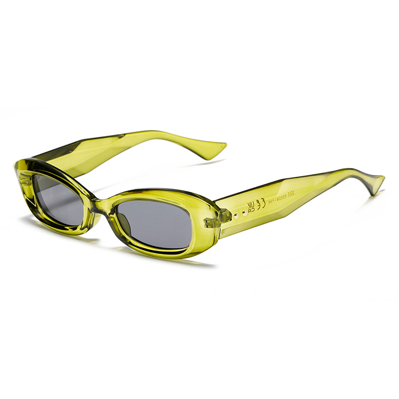 Rice-Grain Small Rectangular Cat-Eye UV400 Sunglasses WGSG3500