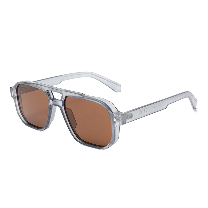 Double-Bridge Bold Americana Aviator UV400 Sunglasses WGSG3503