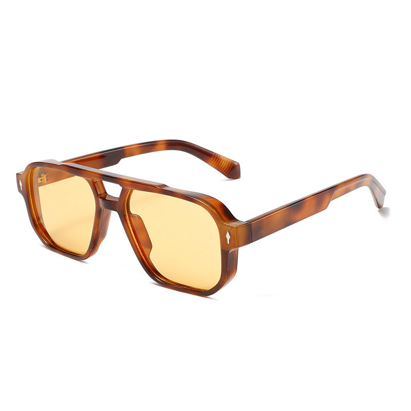 Double-Bridge Bold Americana Aviator UV400 Sunglasses WGSG3503