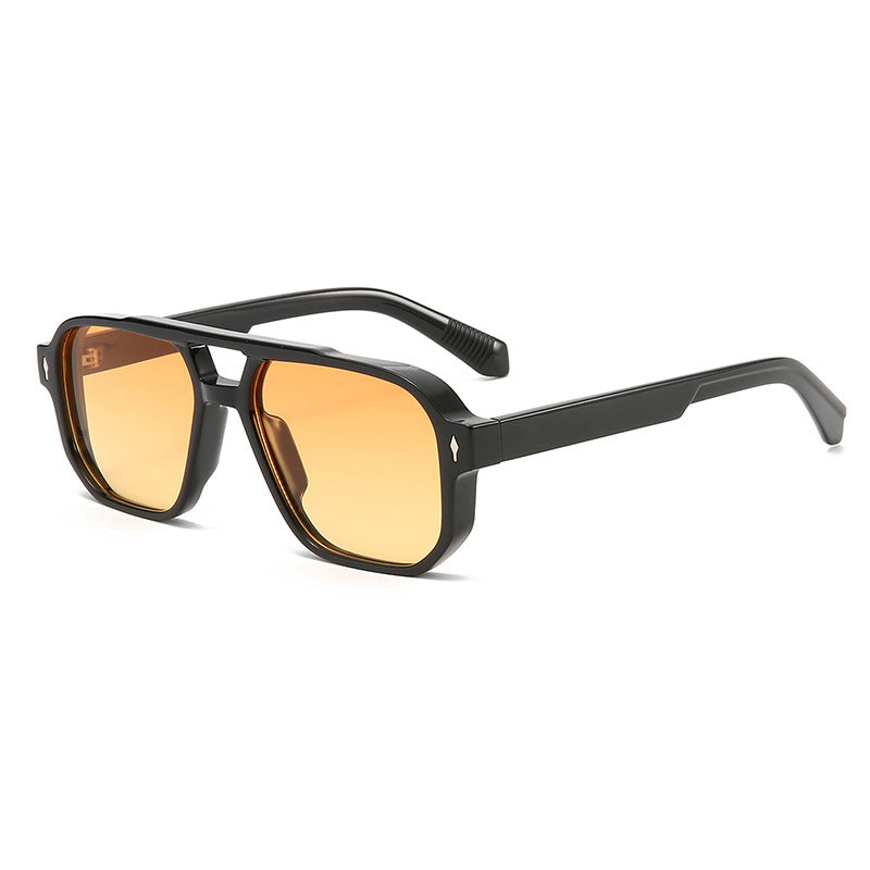 Double-Bridge Bold Americana Aviator UV400 Sunglasses WGSG3503