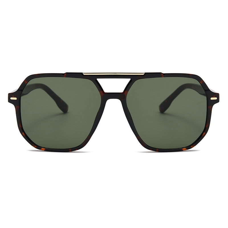 Double-Bridge Oversized Aviator UV400 TikTok-Viral Sunglasses WGSG3508