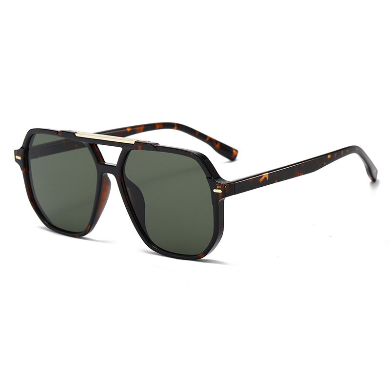 Double-Bridge Oversized Aviator UV400 TikTok-Viral Sunglasses WGSG3508