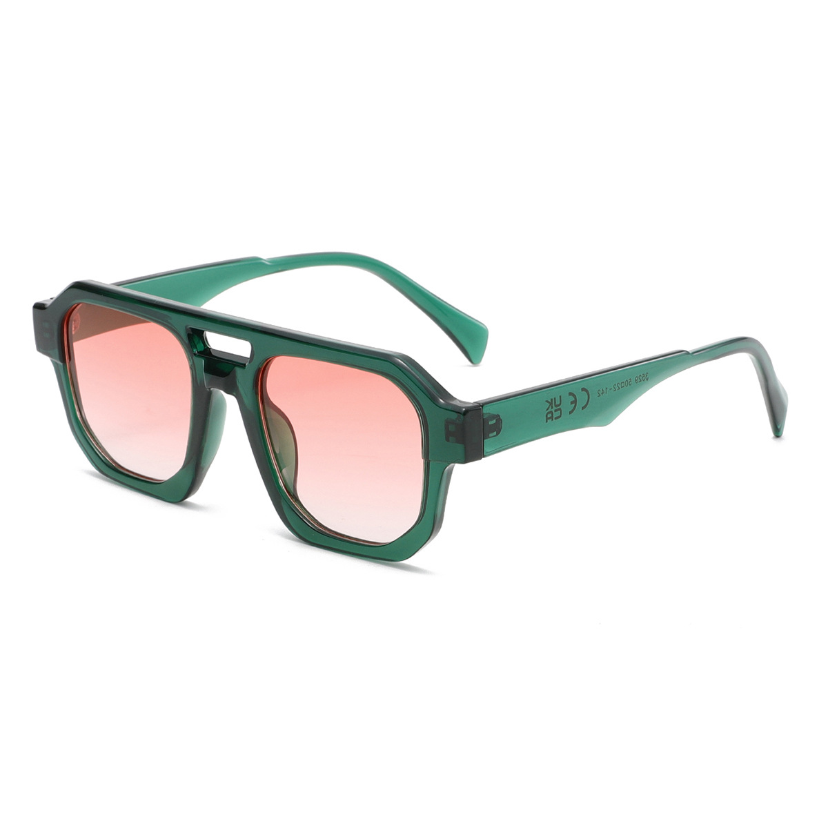 Double-Bridge Aviator PC Retro-Vintage Sunglasses WGSG3529