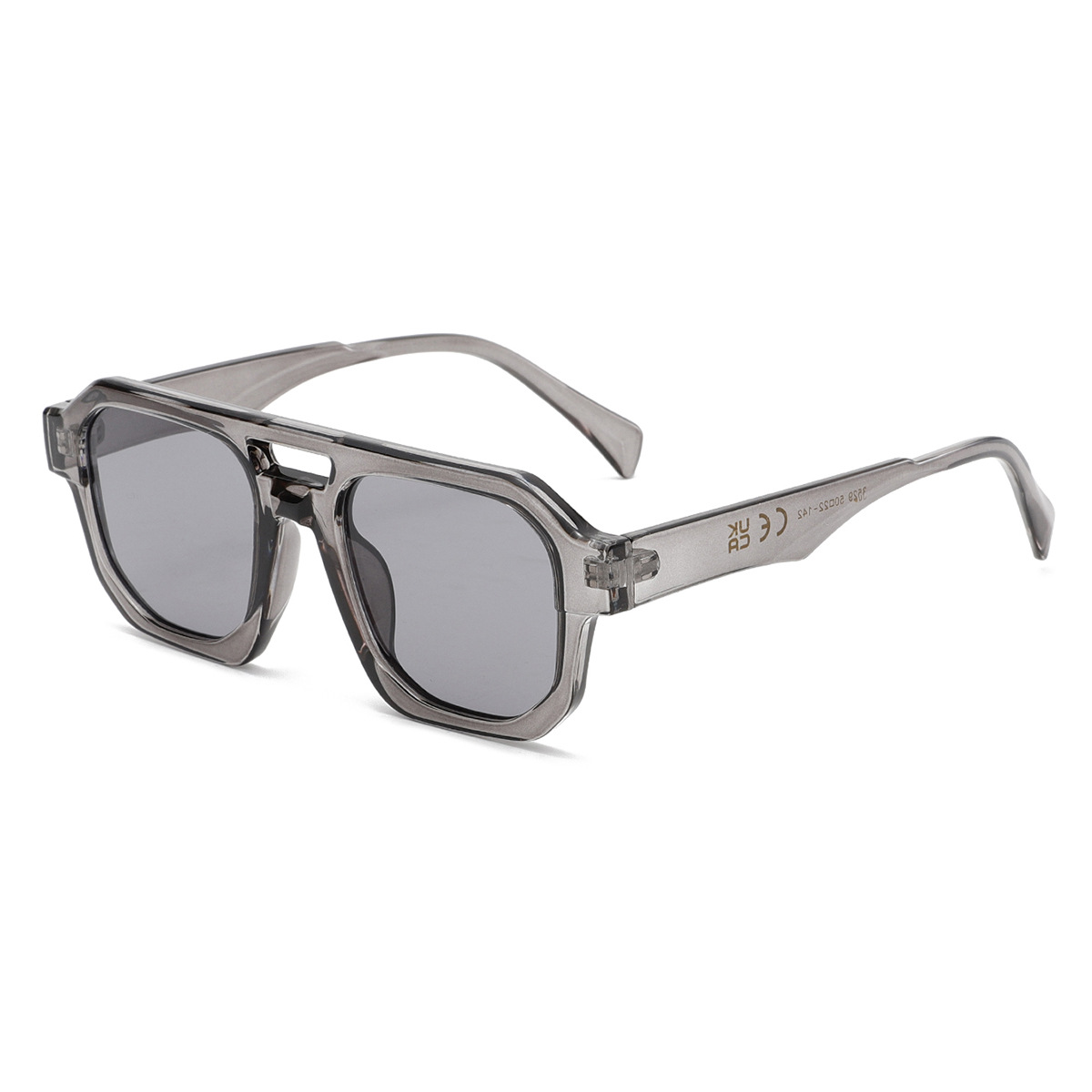 Double-Bridge Aviator PC Retro-Vintage Sunglasses WGSG3529